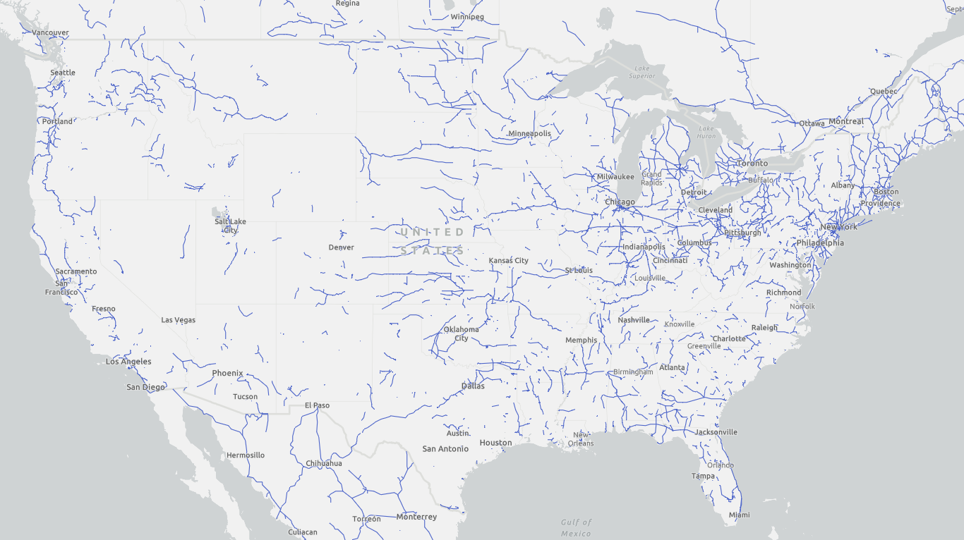 American Short Line Railroad Map